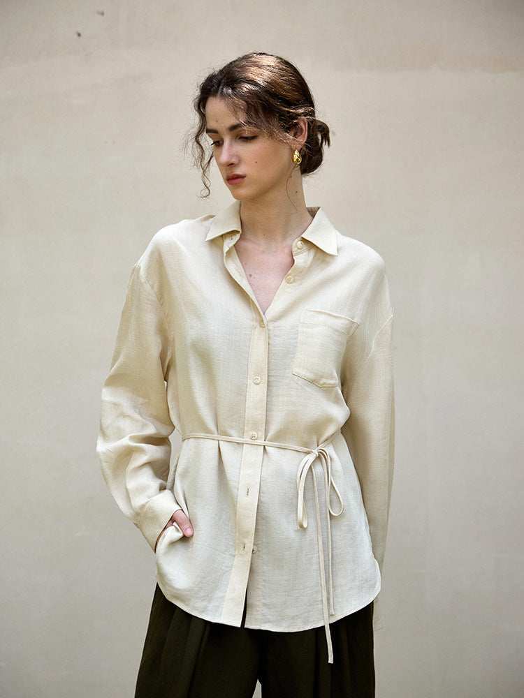 Lyocell Linen Long Sleeve Shirt