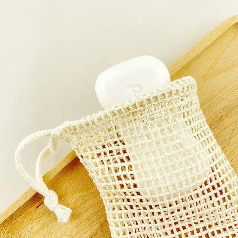 Handmade Cotton Linen Soap Foaming Bag