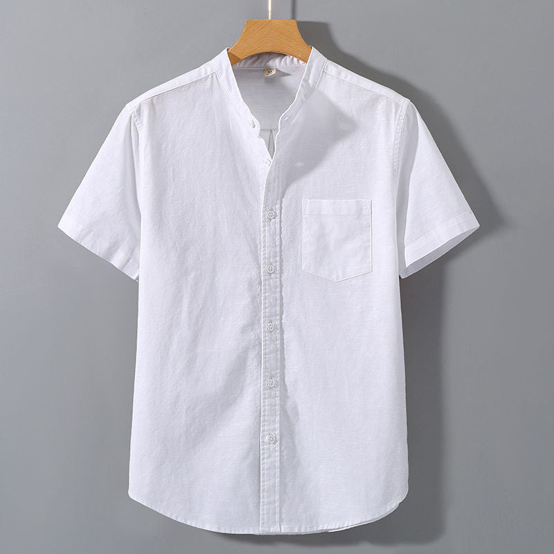 Cotton Linen Short Sleeve Casual Shirt