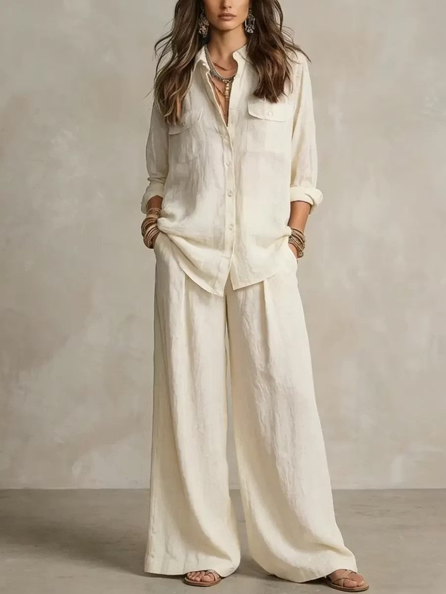 Linen Shirt and Pants Set