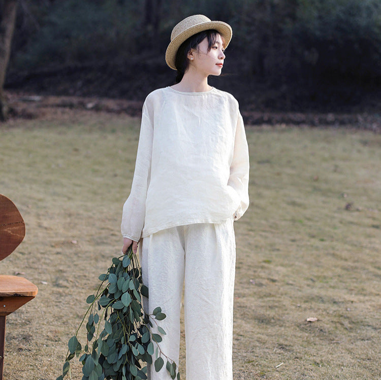 Women's Linen Short Sleeve Shirt