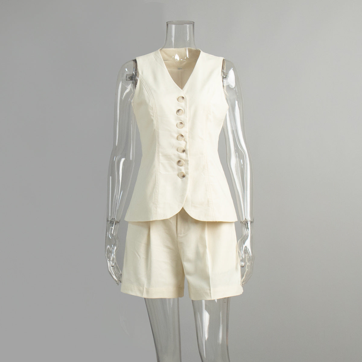 Women's Cotton Linen Vest Shorts