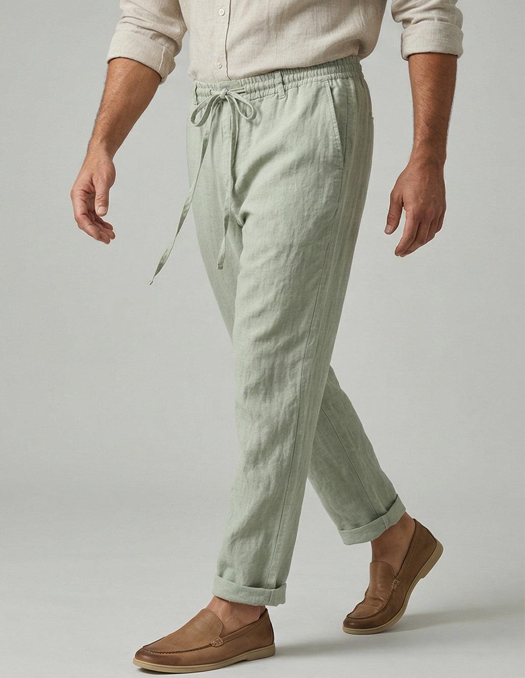 Men’s Lightweight Linen-Cotton Trousers