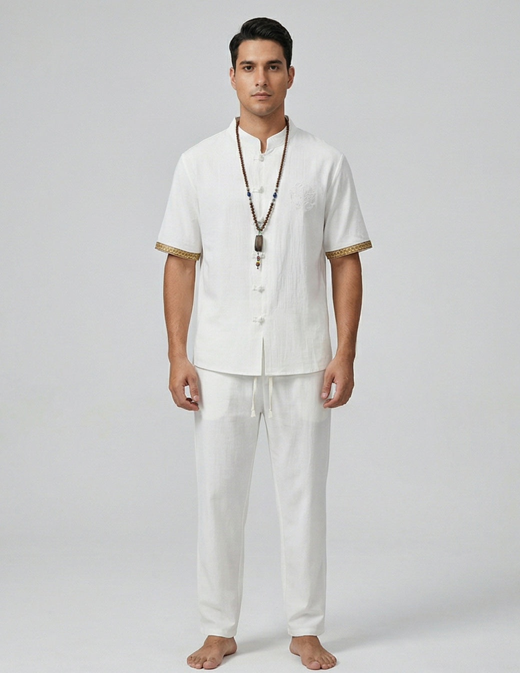 The Men’s Cotton-Linen Tang Suit Set