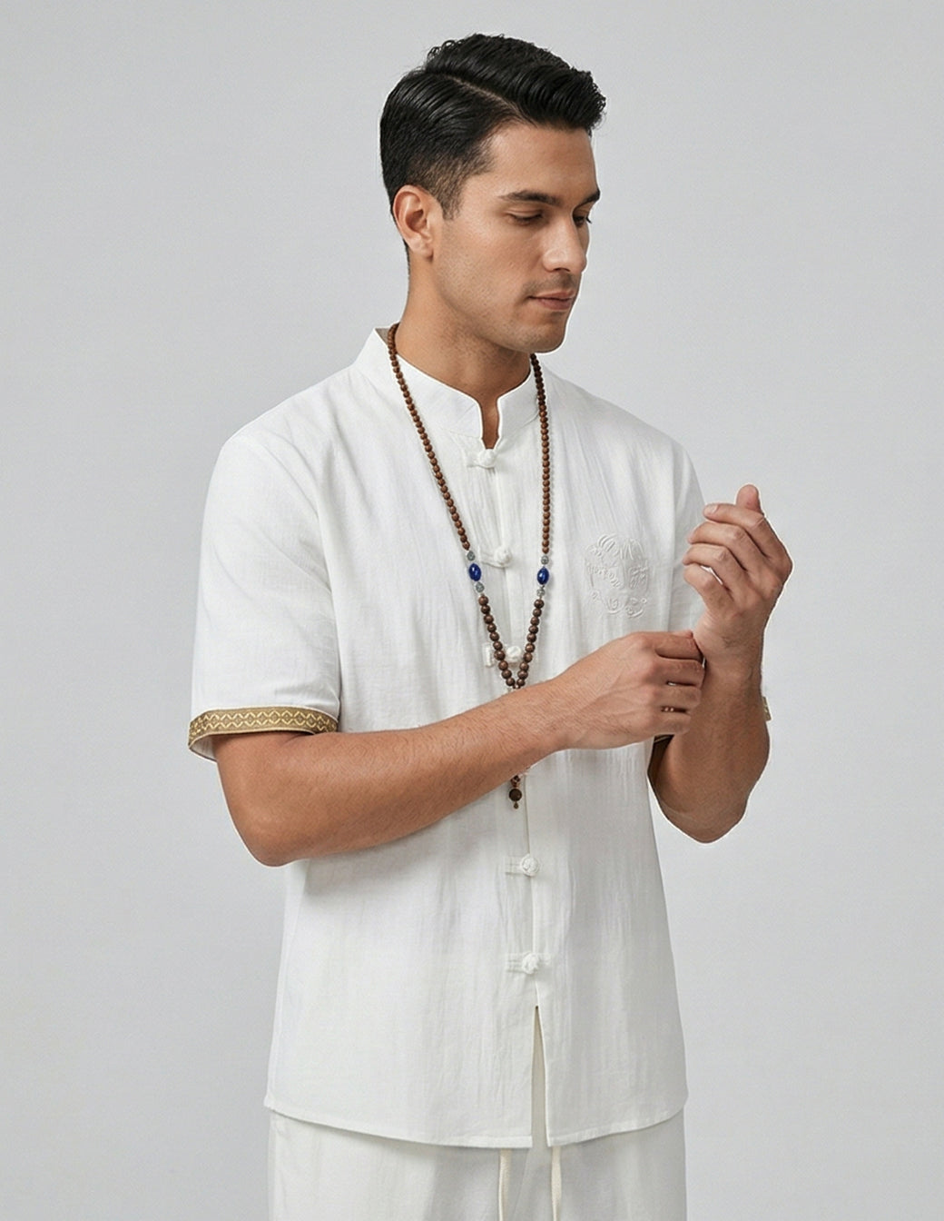 The Men’s Cotton-Linen Tang Suit Set