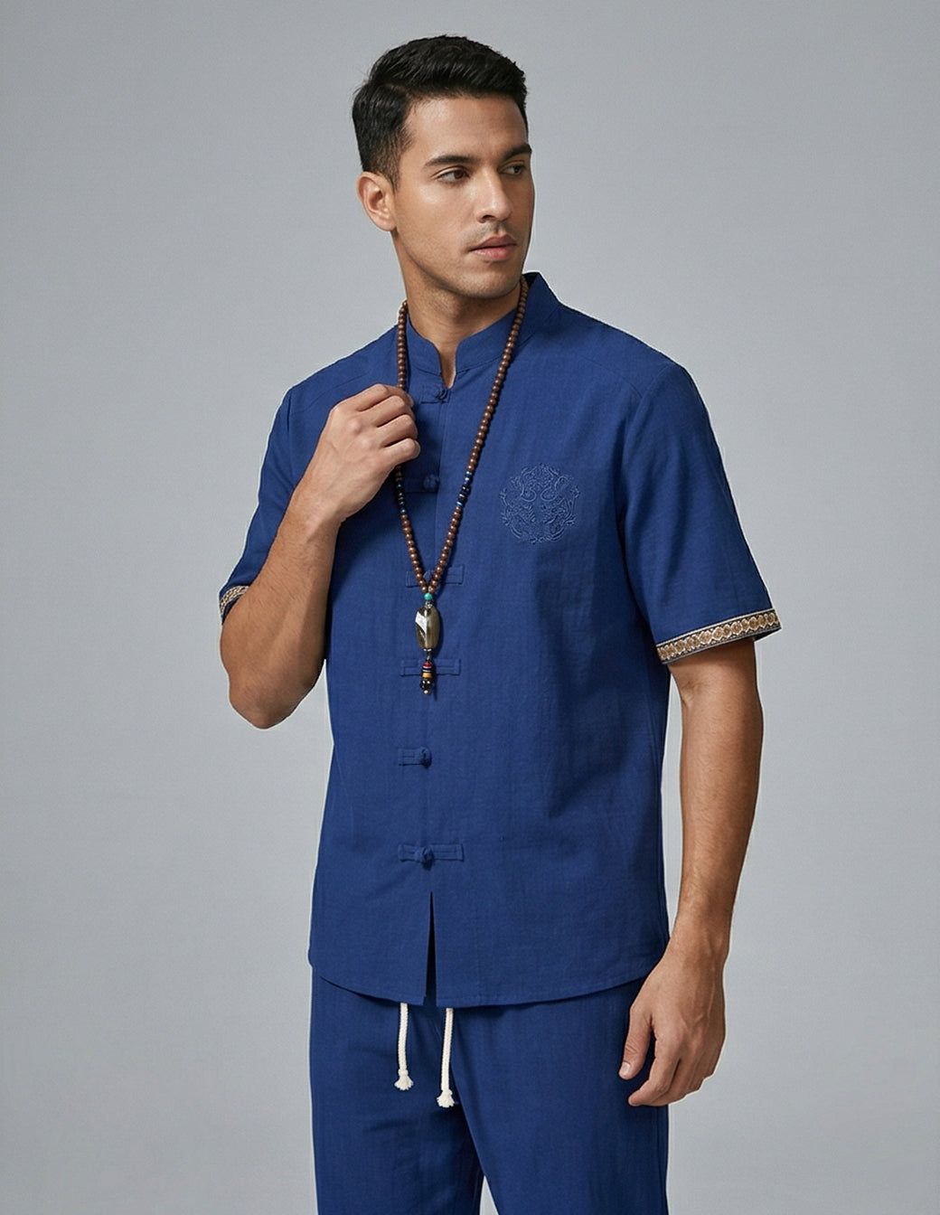 The Men’s Cotton-Linen Tang Suit Set