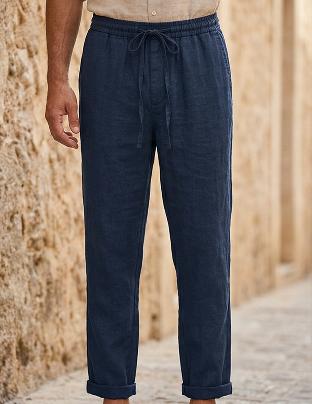 Men’s Lightweight Linen-Cotton Trousers