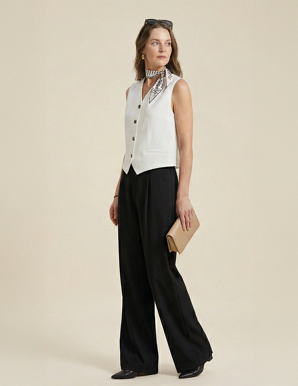 Ivory Muse Tailored Top