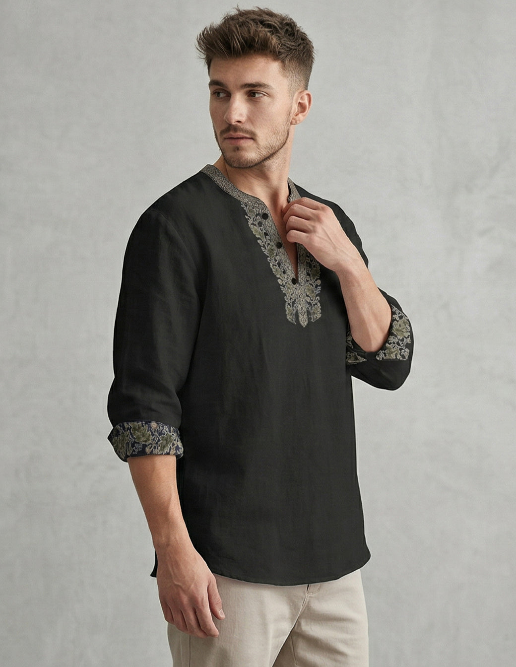 The Silk-Bamboo Artisan Henley
