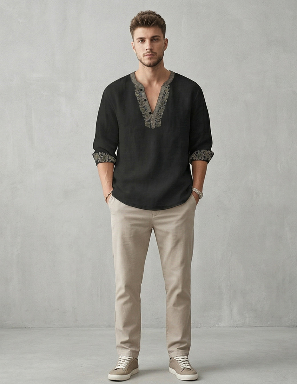 The Silk-Bamboo Artisan Henley