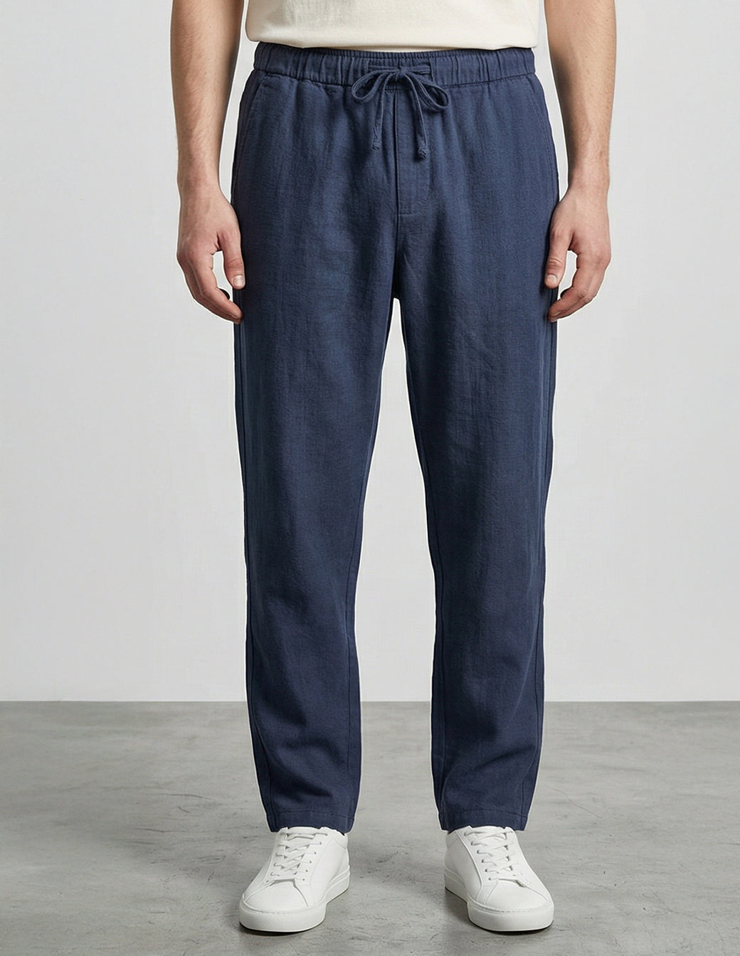 Cotton Linen Baggy Streetwear Trousers