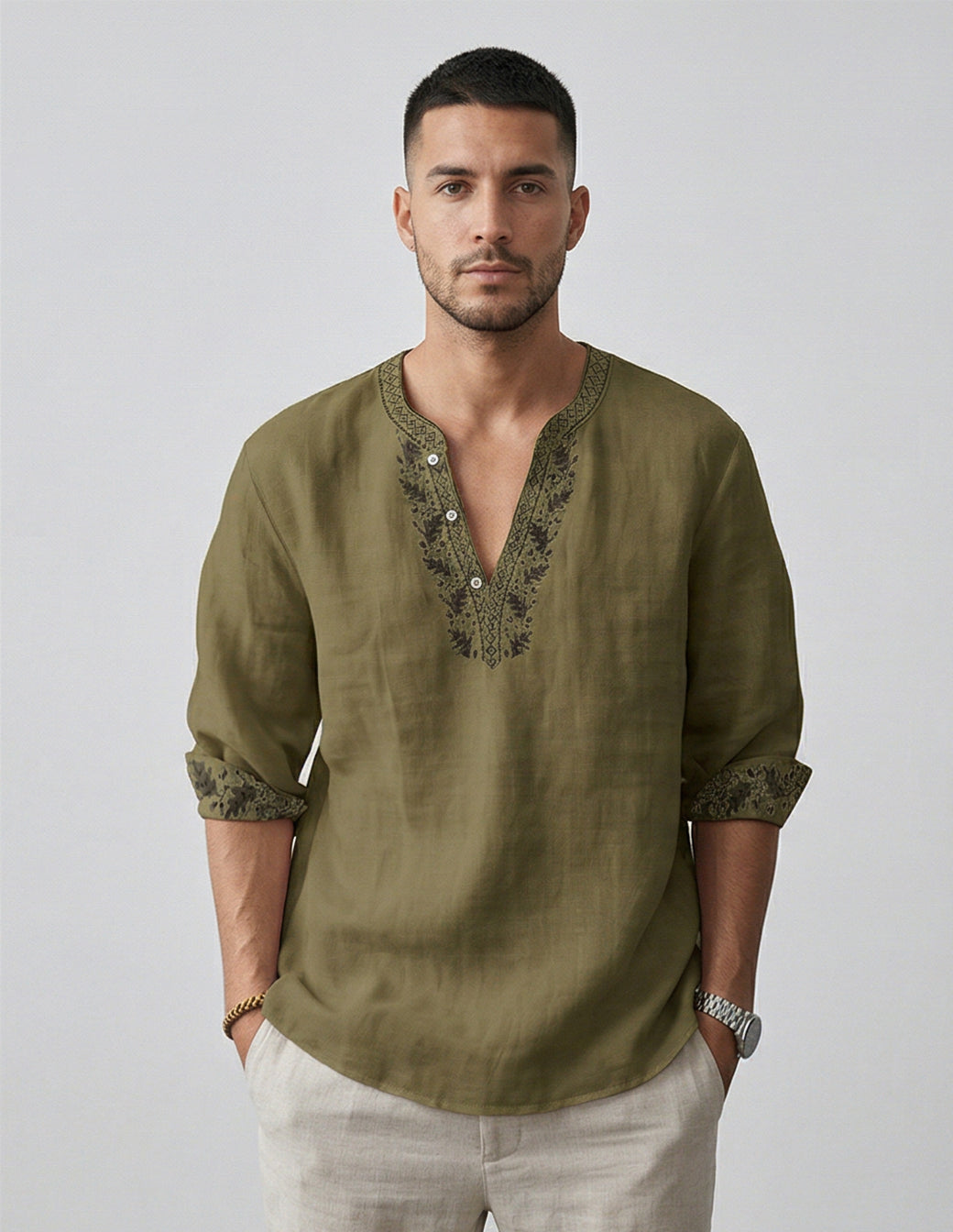 The Silk-Bamboo Artisan Henley