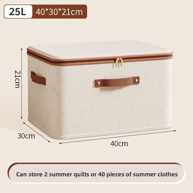 Cotton Linen Storage Box with Lid
