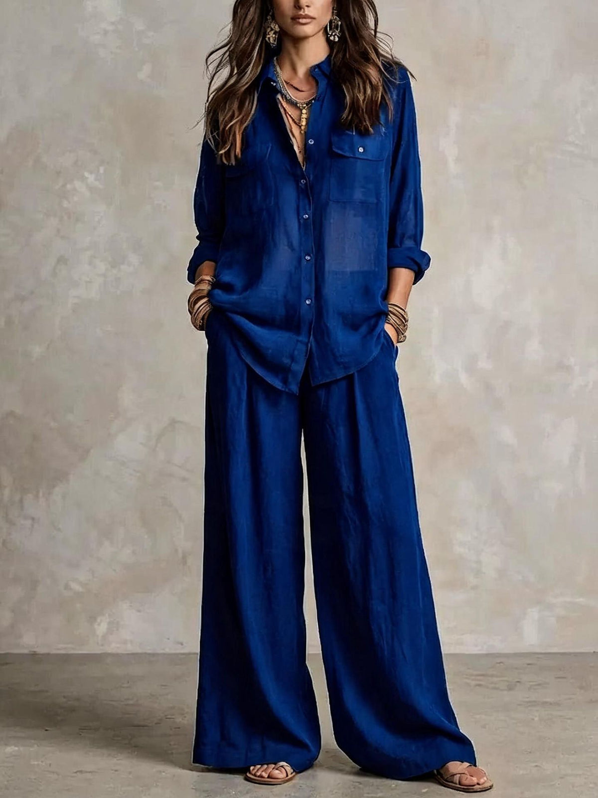 Linen Shirt and Pants Set
