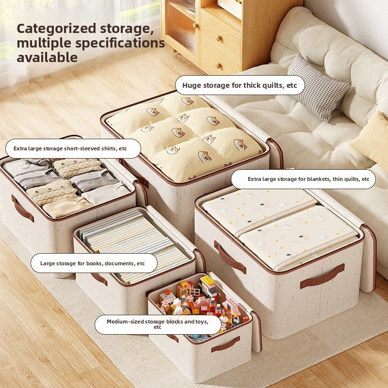 Cotton Linen Storage Box with Lid