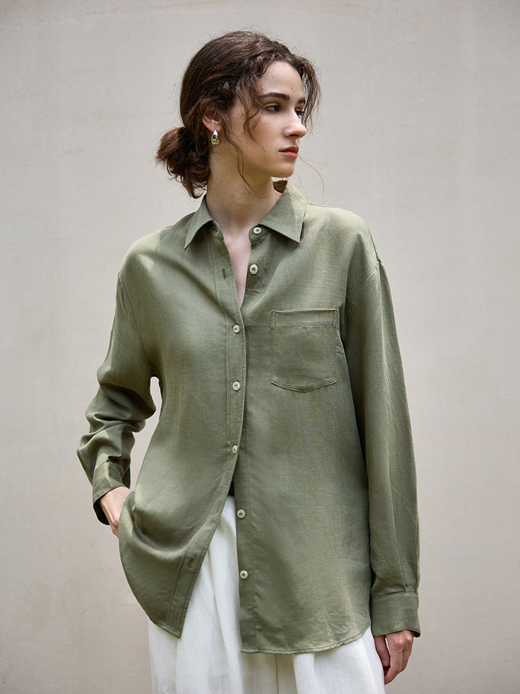 Lyocell Linen Long Sleeve Shirt