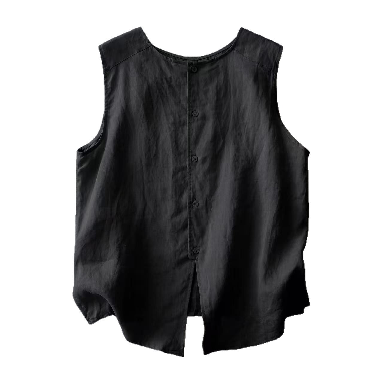 Women Cotton Linen Sleeveless Vest Top