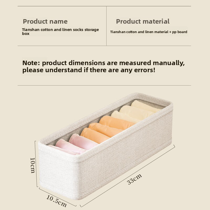Tianshan Cotton and Linen Socks Box Intimates Storage