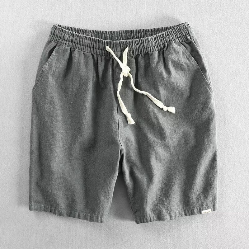 Men's Cotton Linen Drawstring Shorts