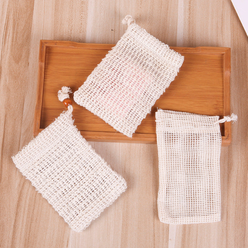 Handmade Cotton Linen Soap Foaming Bag