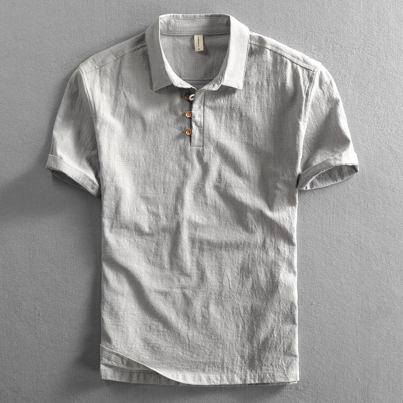 Mens Linen Short Sleeve Shirt