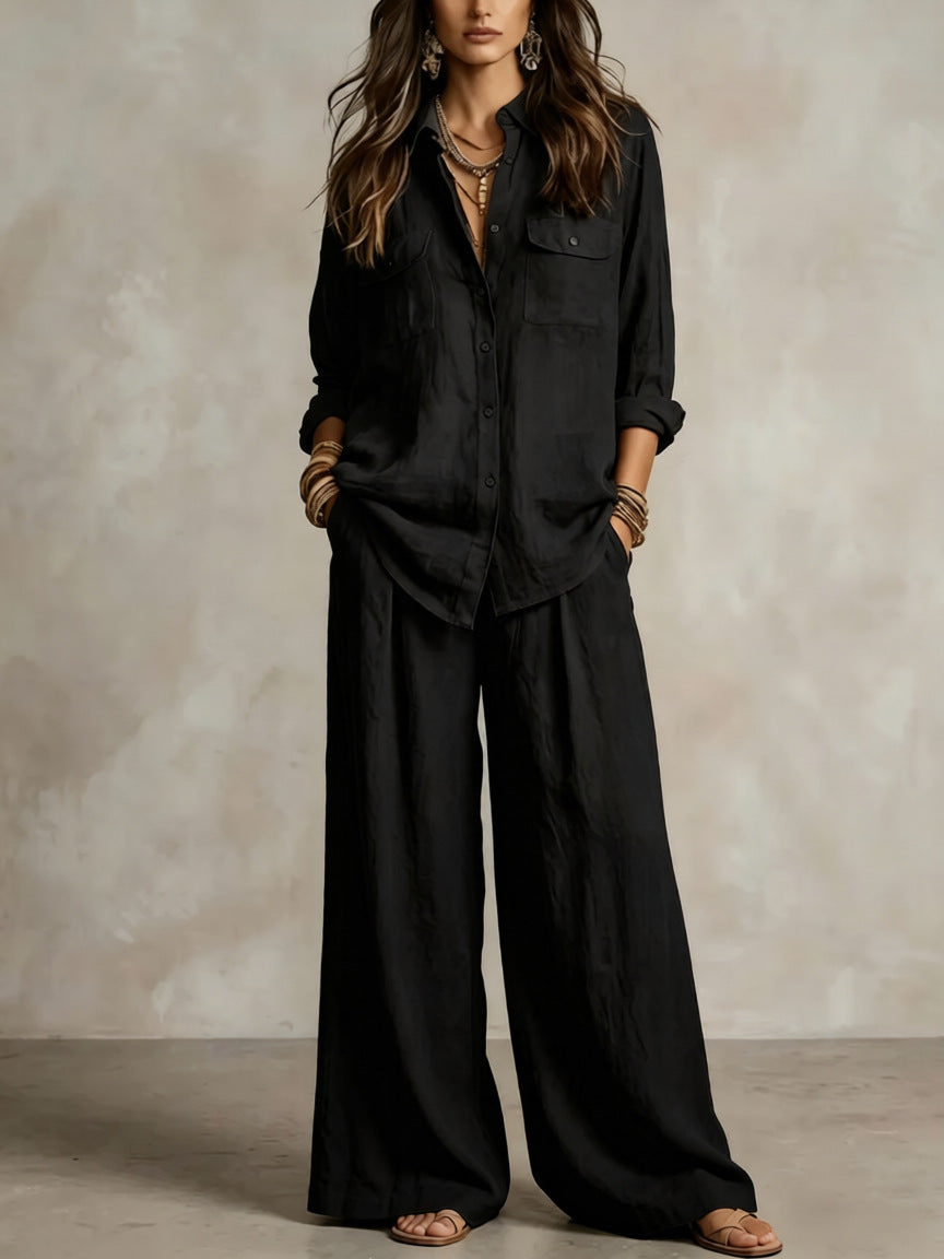 Linen Shirt and Pants Set