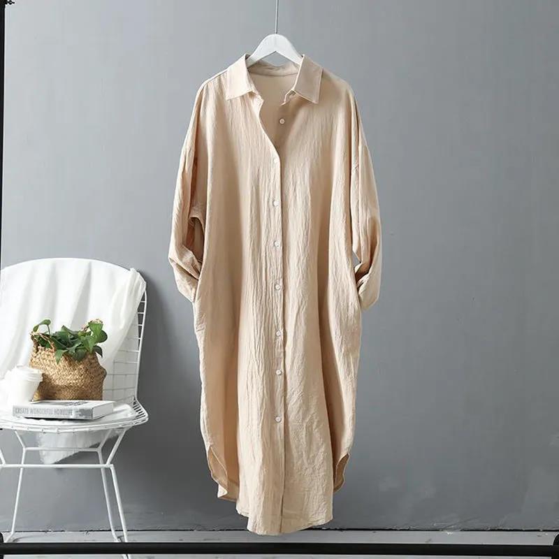 Cotton Linen Shirt Dress