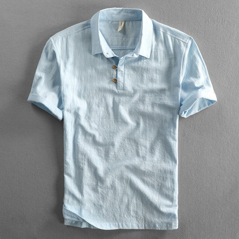 Mens Linen Short Sleeve Shirt