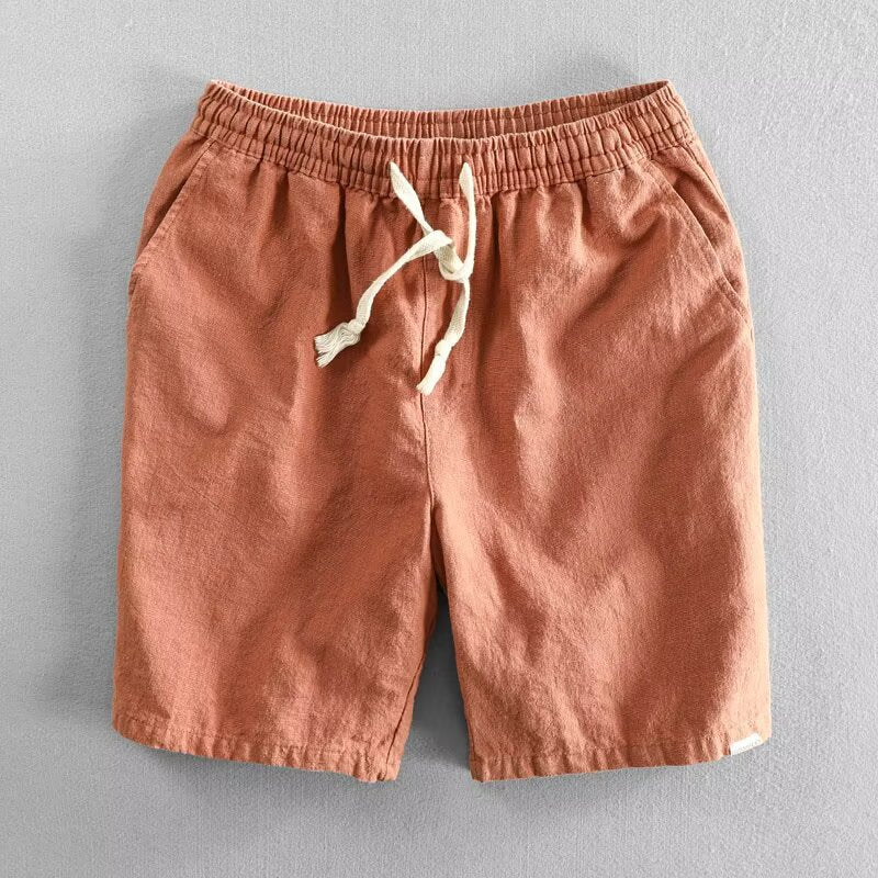 Men's Cotton Linen Drawstring Shorts