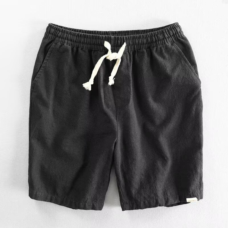 Men's Cotton Linen Drawstring Shorts