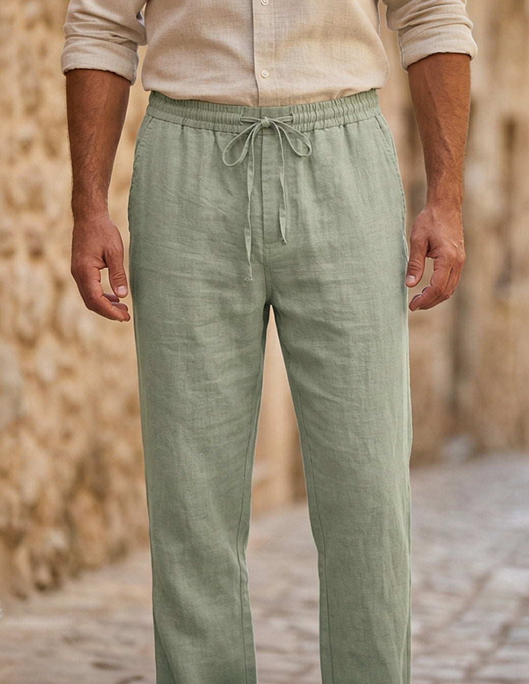 Men’s Lightweight Linen-Cotton Trousers