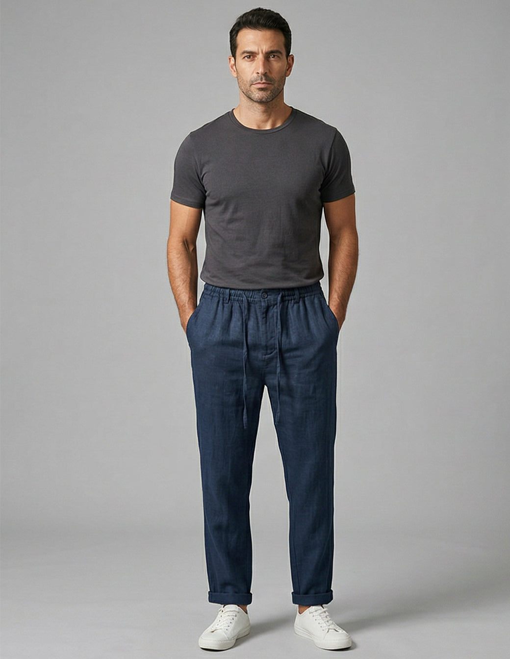 Men’s Lightweight Linen-Cotton Trousers