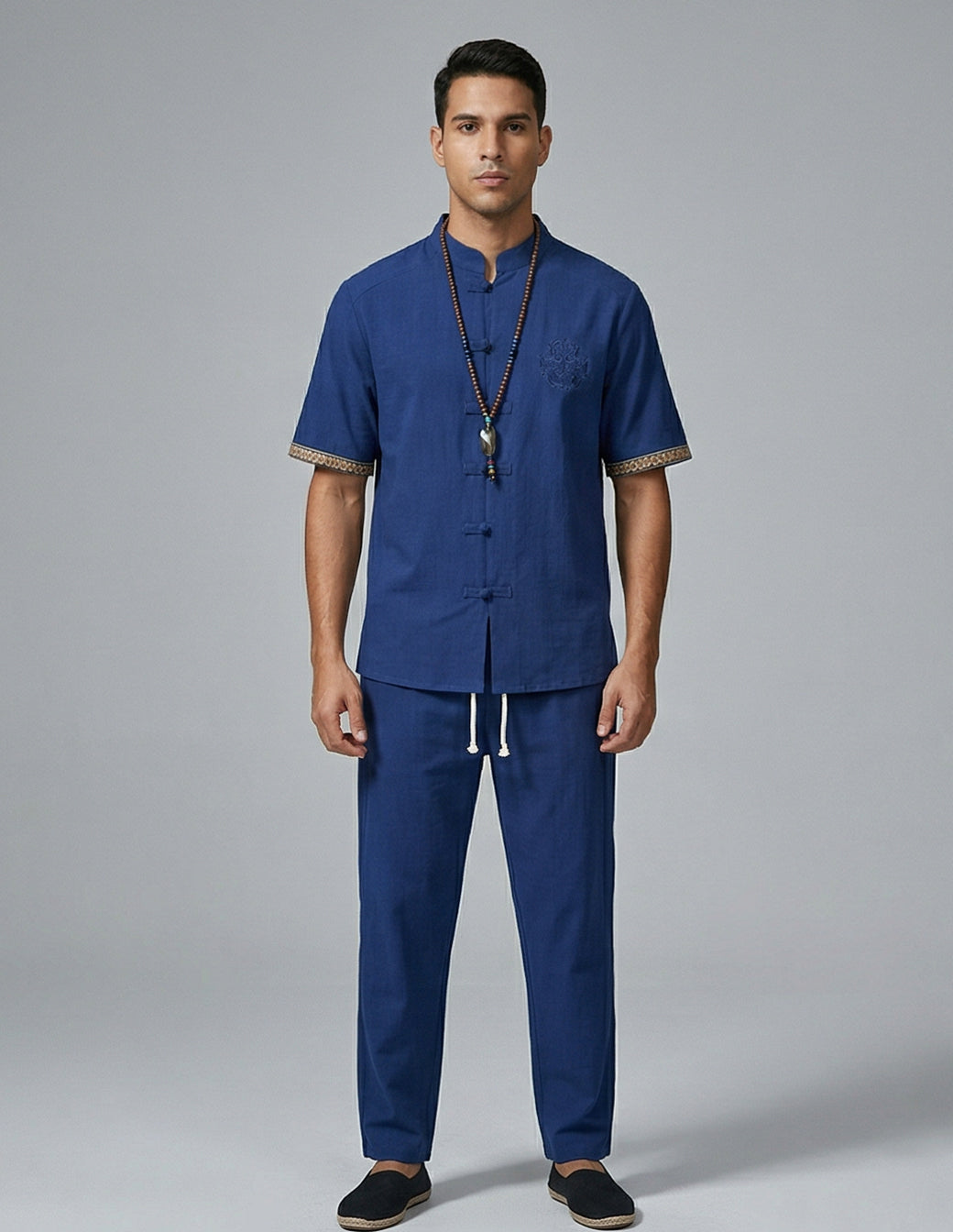 The Men’s Cotton-Linen Tang Suit Set