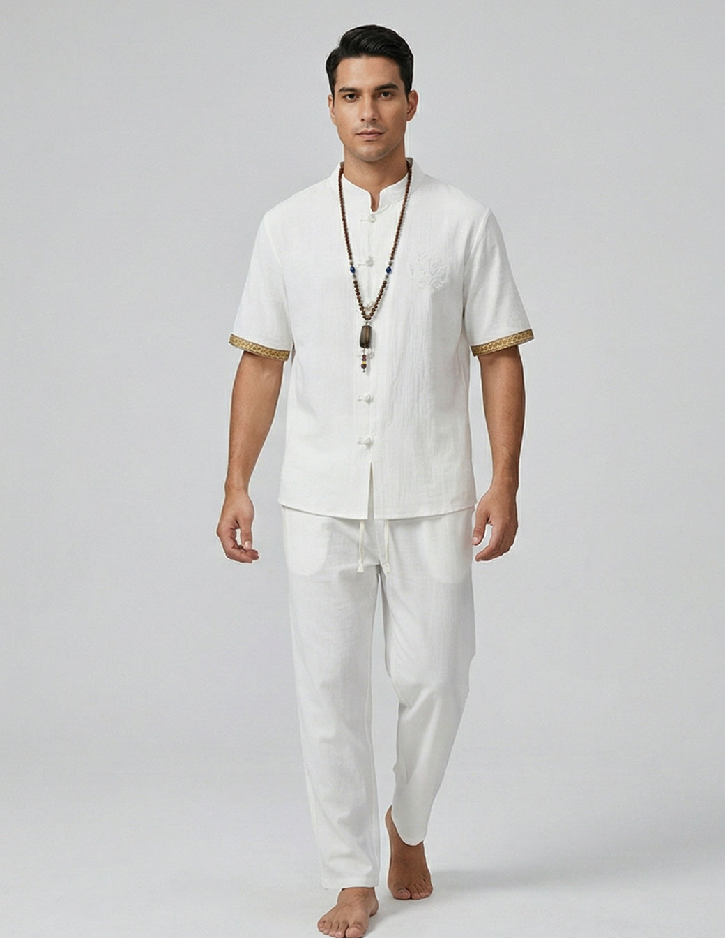 The Men’s Cotton-Linen Tang Suit Set