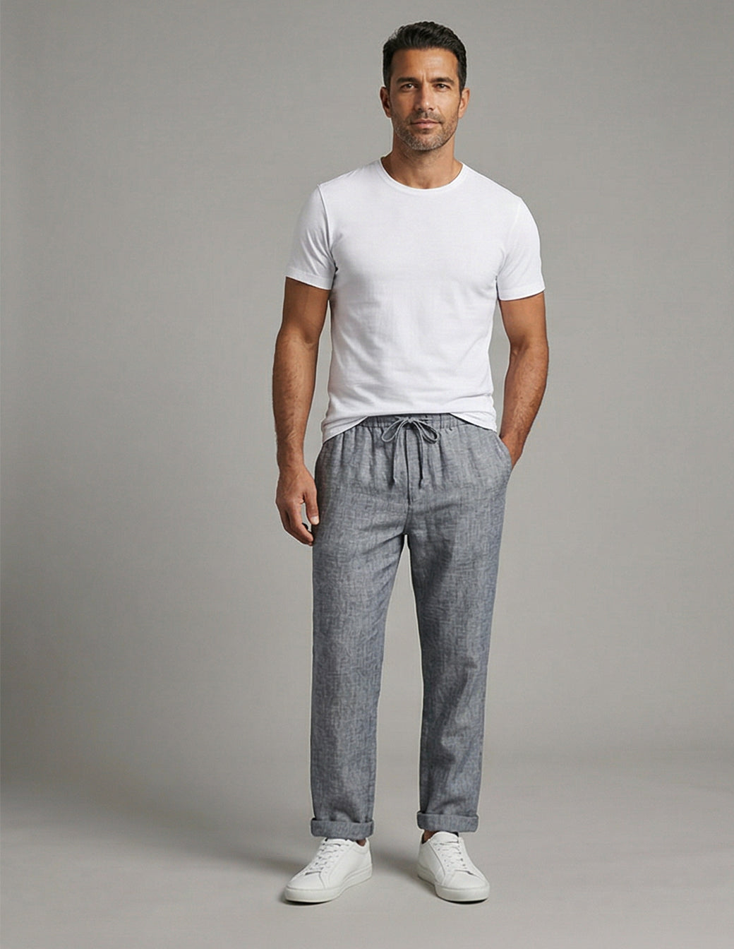 Men’s Lightweight Linen-Cotton Trousers