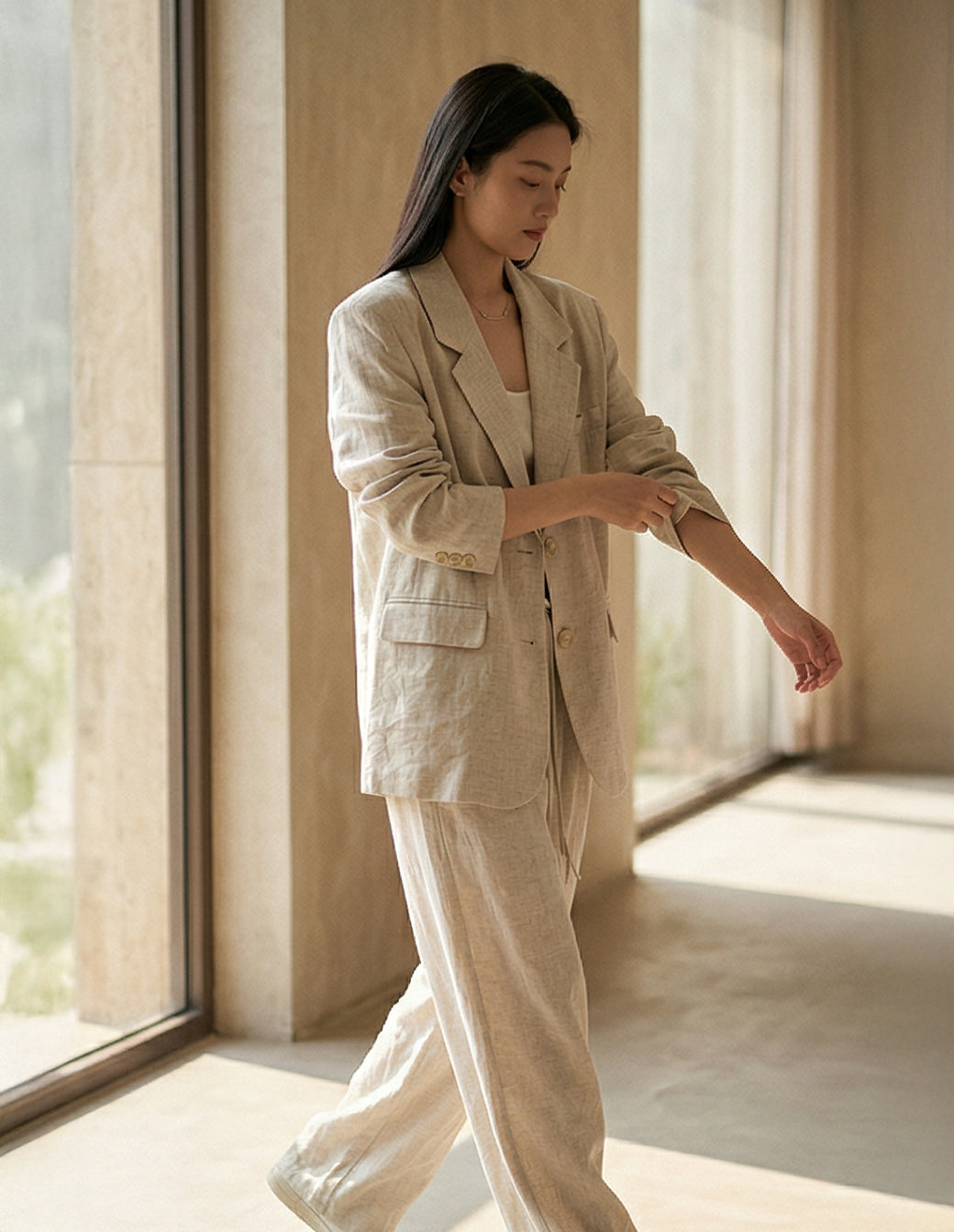 The Raw Fiber X-Long Blazer