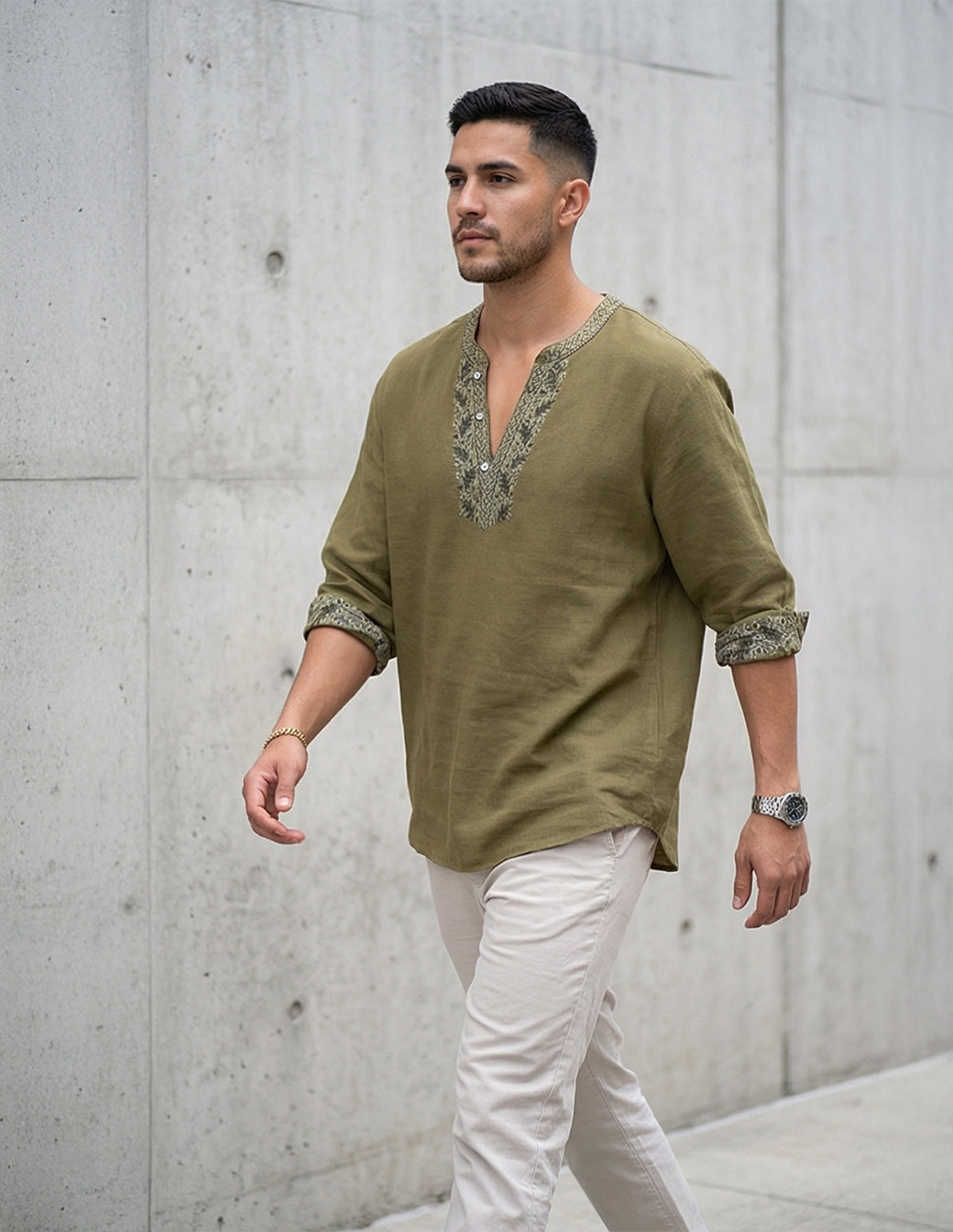 The Silk-Bamboo Artisan Henley
