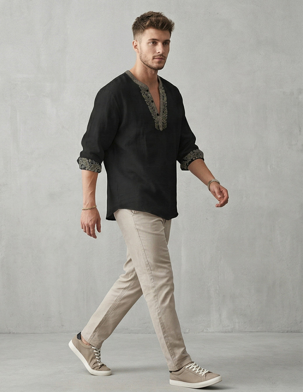 The Silk-Bamboo Artisan Henley