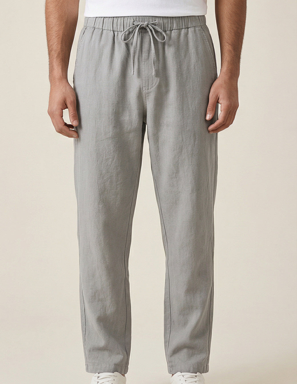 Cotton Linen Baggy Streetwear Trousers