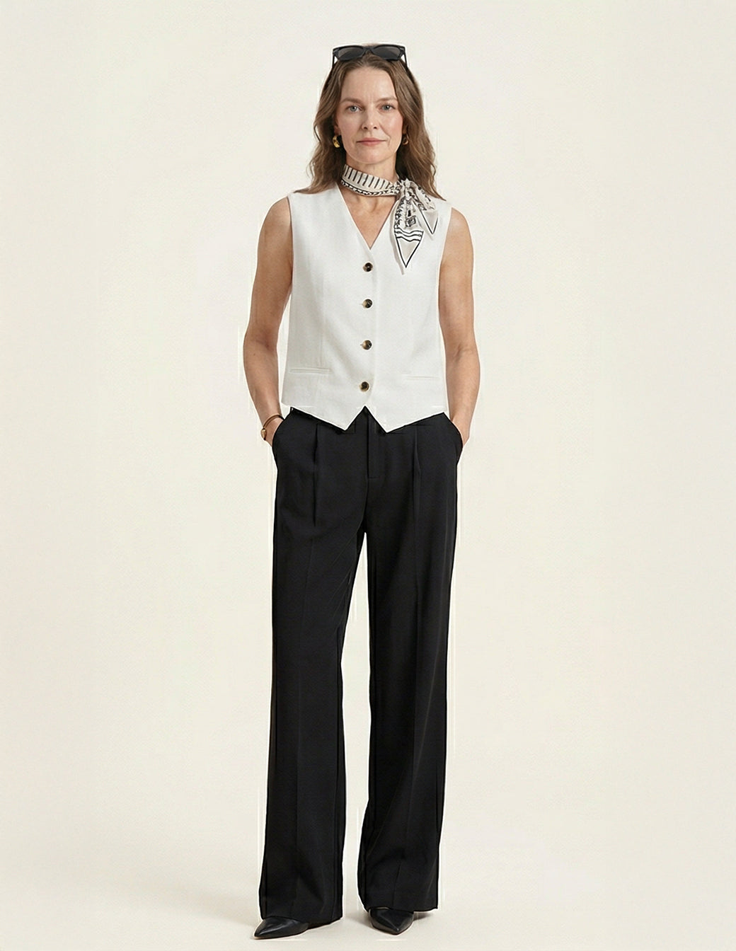 Ivory Muse Tailored Top