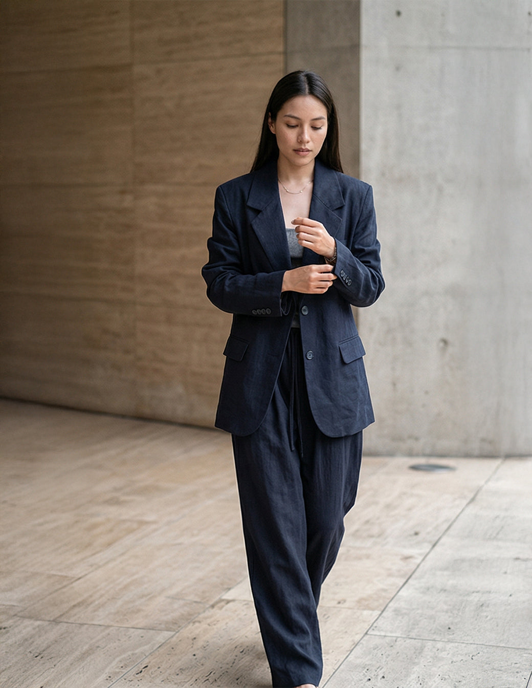 The Raw Fiber X-Long Blazer