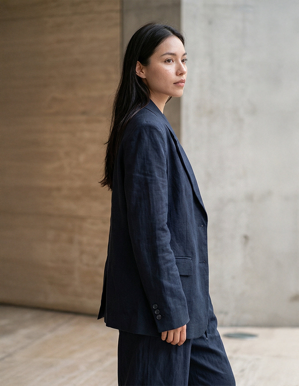 The Raw Fiber X-Long Blazer