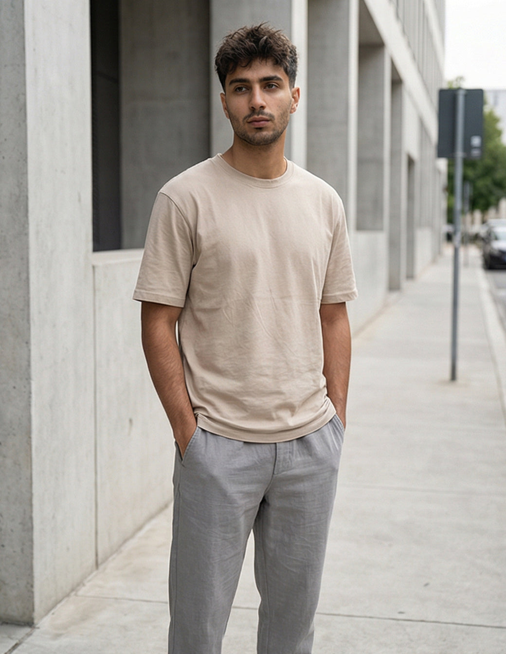 Cotton Linen Baggy Streetwear Trousers