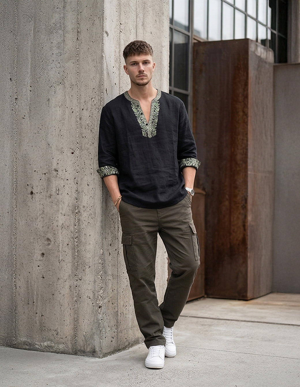 The Silk-Bamboo Artisan Henley