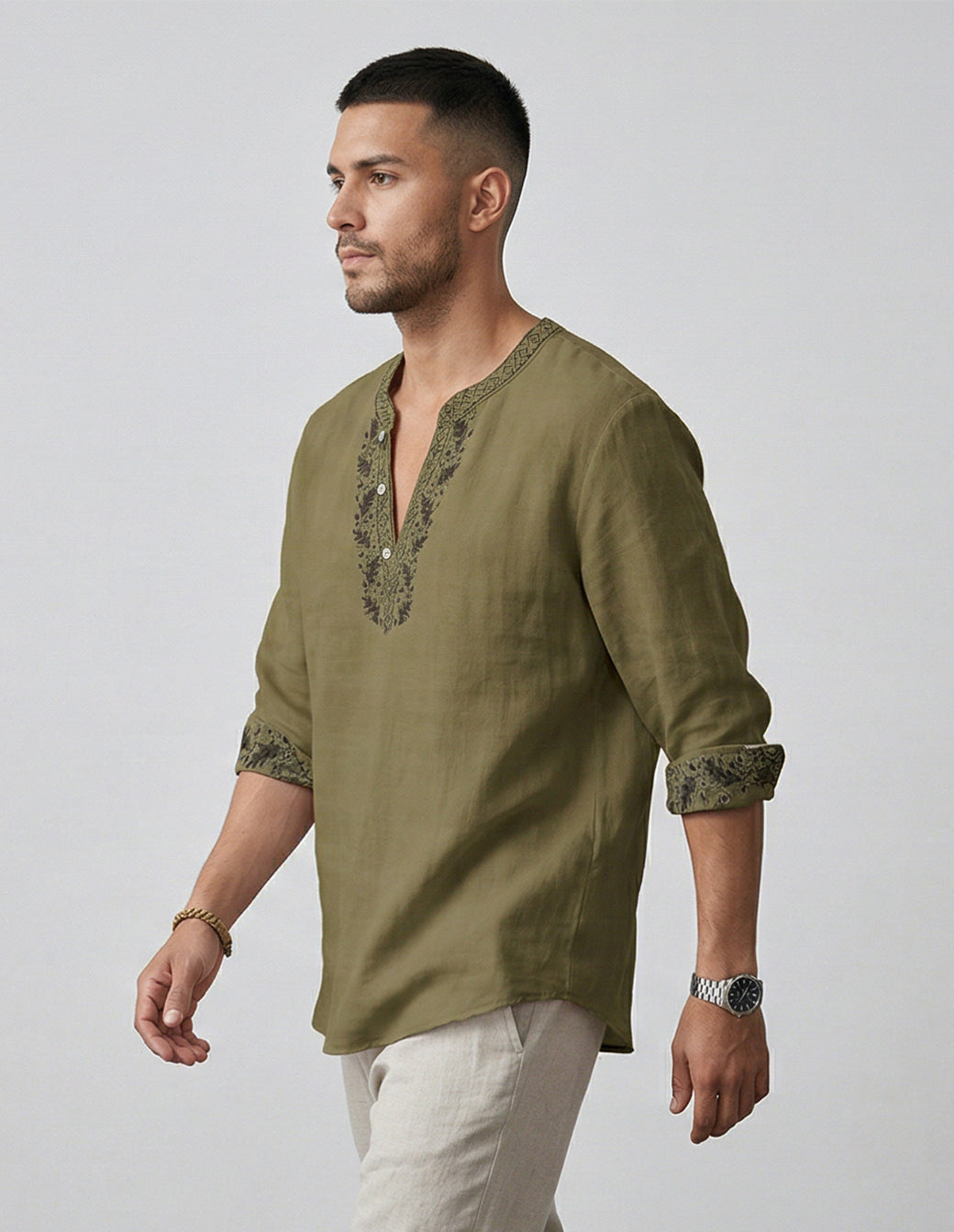 The Silk-Bamboo Artisan Henley