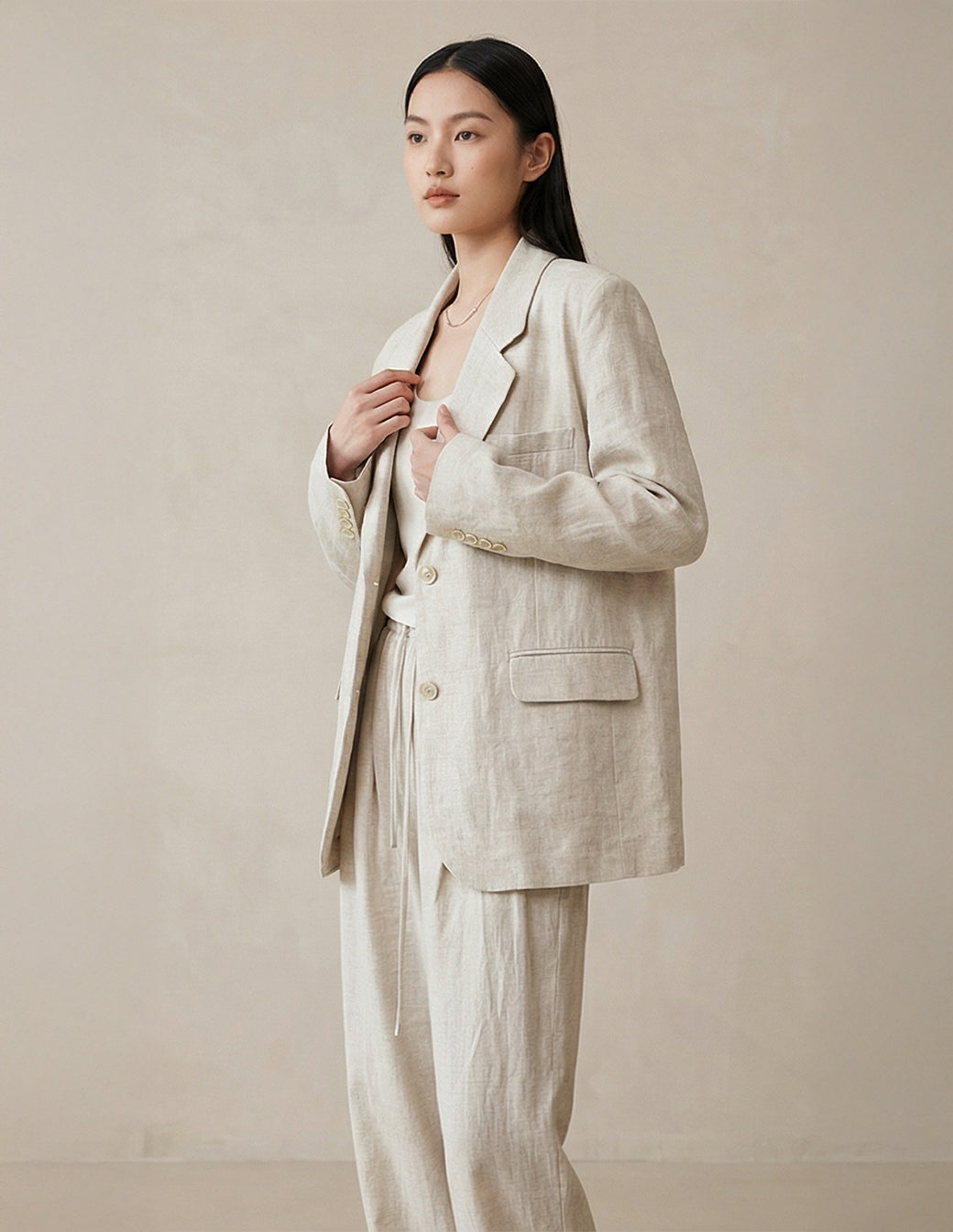 The Raw Fiber X-Long Blazer