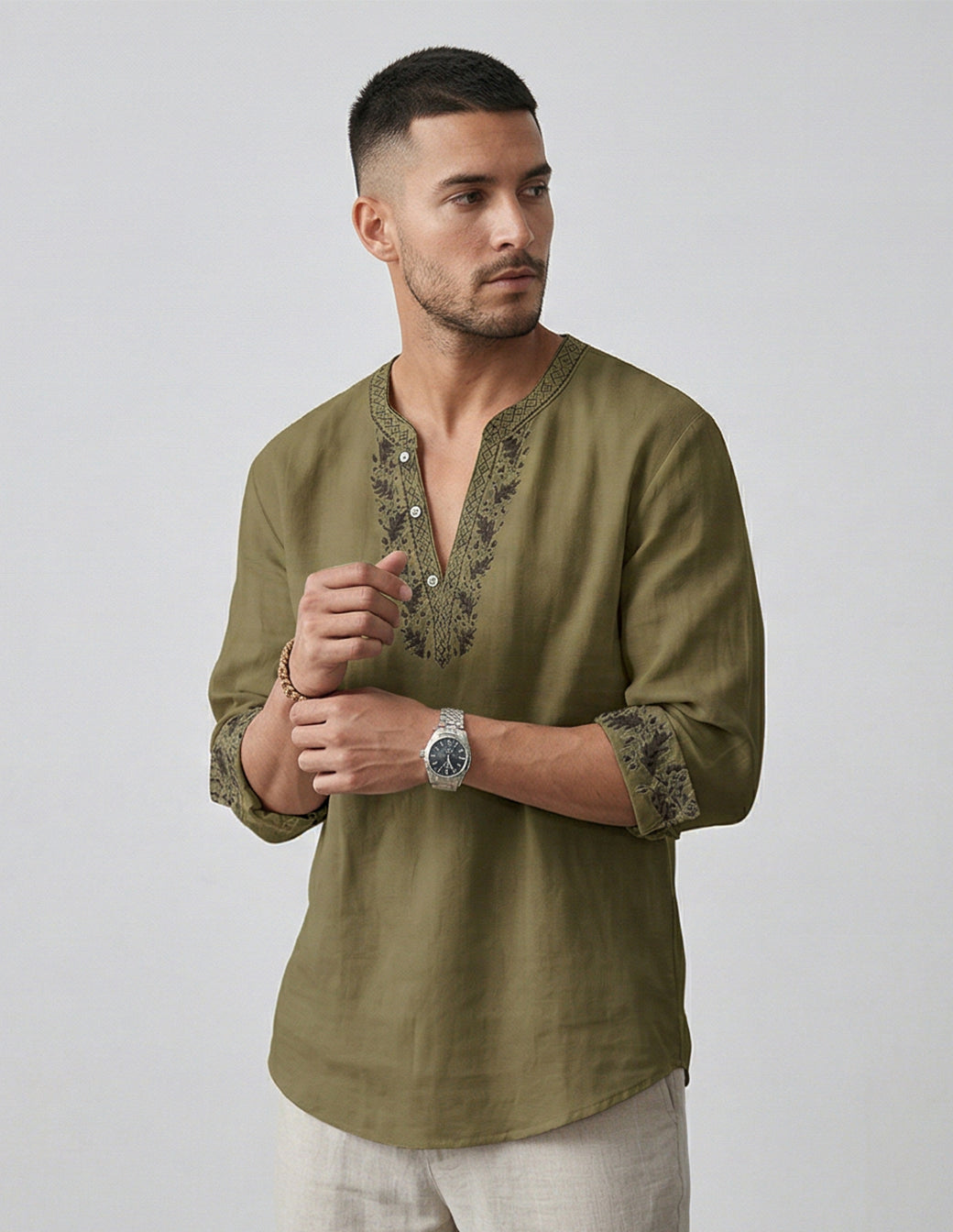 The Silk-Bamboo Artisan Henley