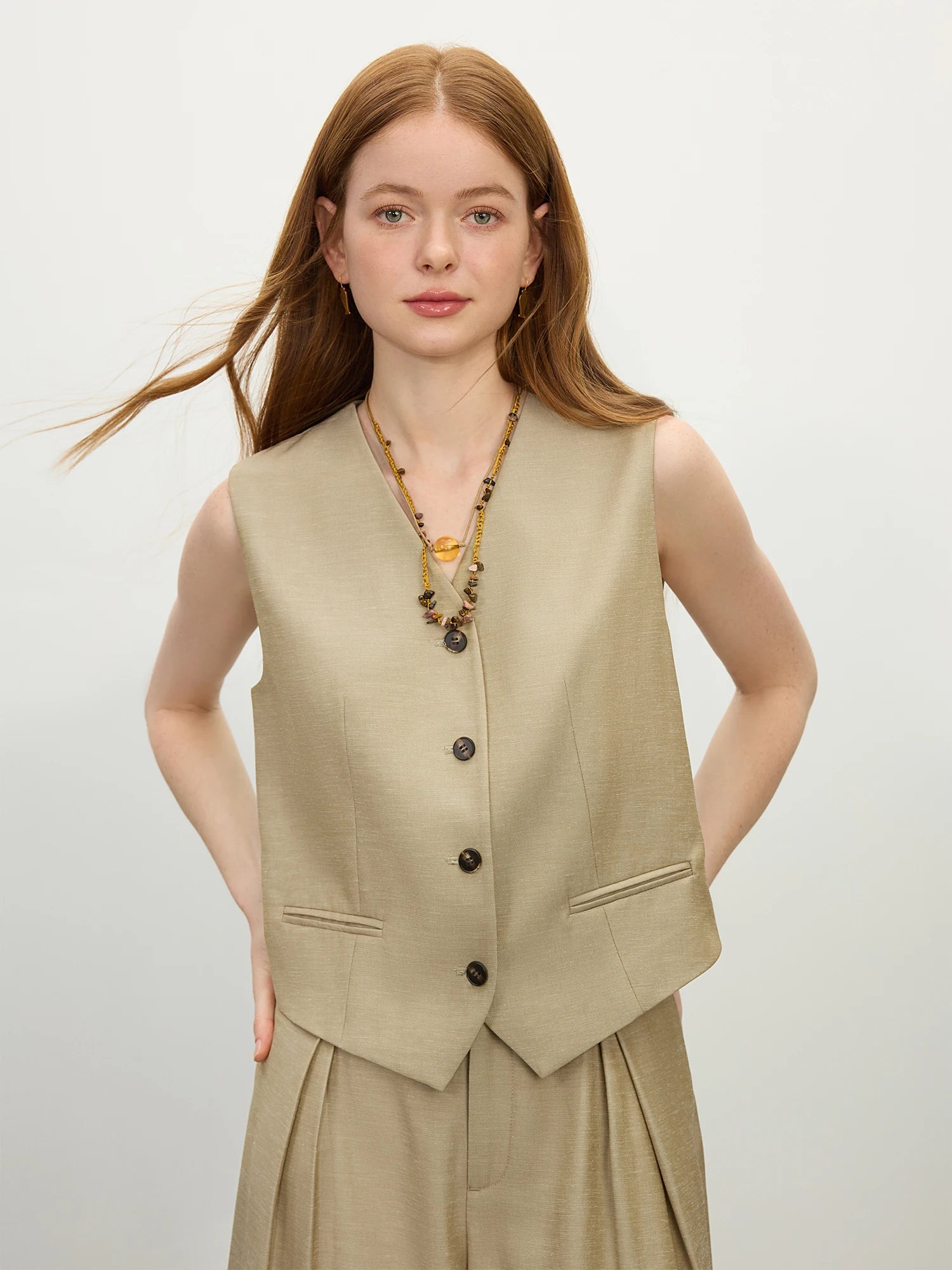 Ivory Muse Tailored Top