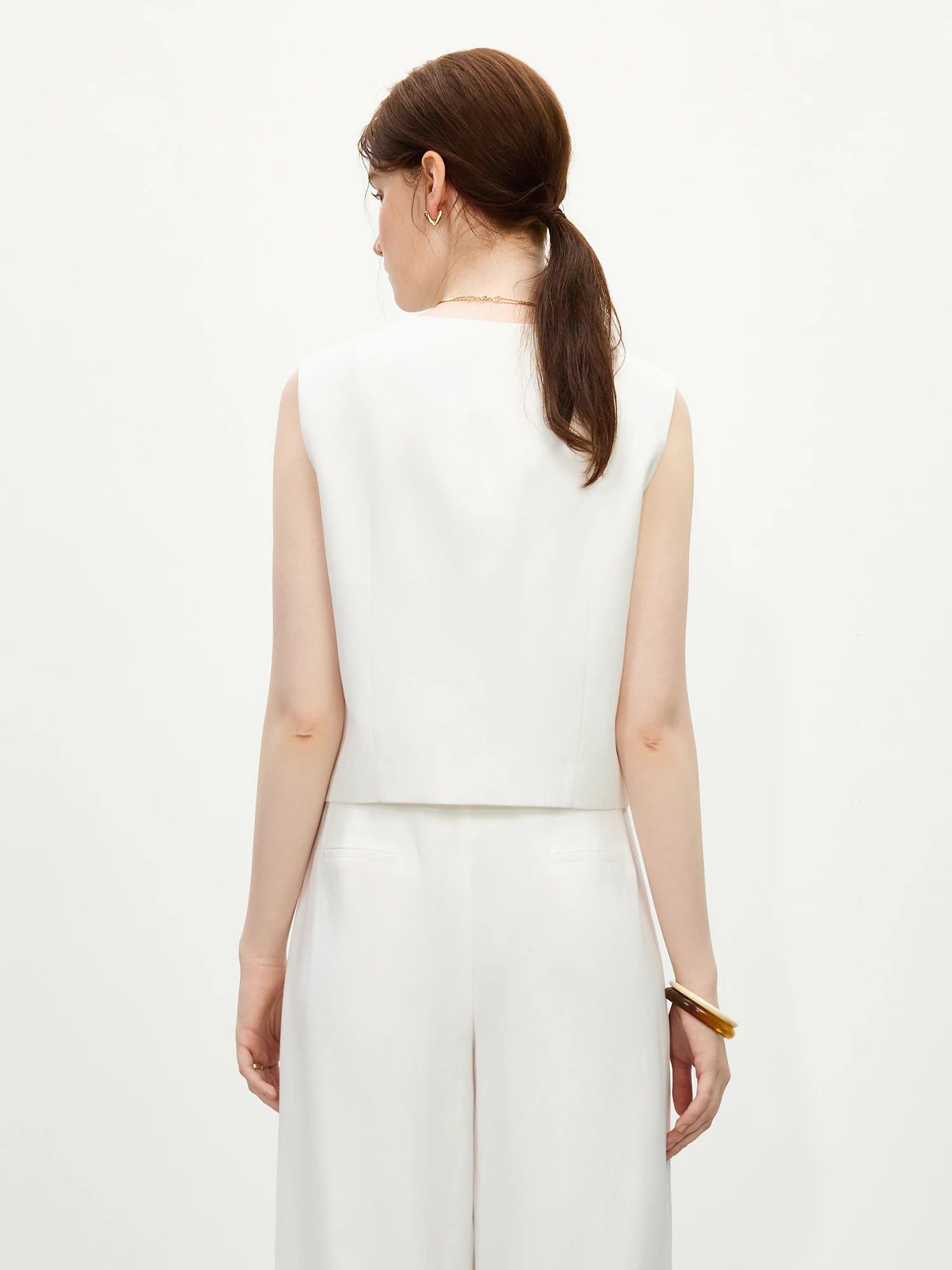 Ivory Muse Tailored Top