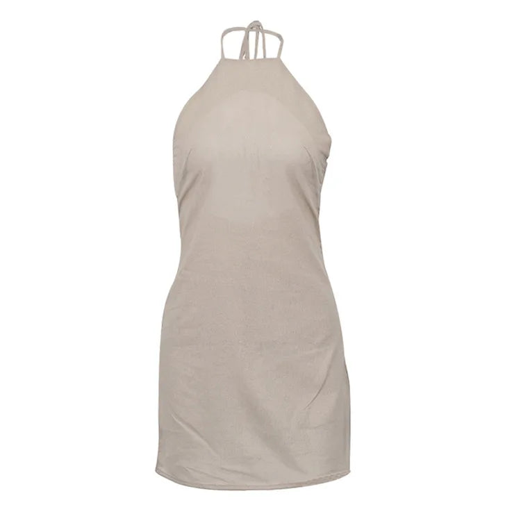 The Hemp-Linen Halter Dress